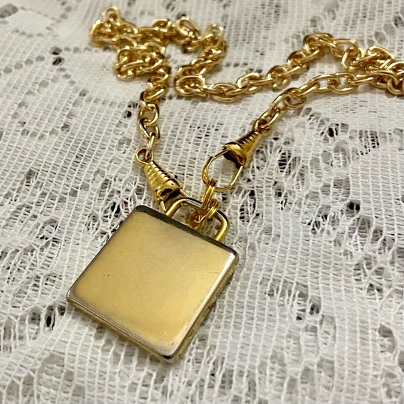 Vintage, Authentic Loewe Anagram Gold Plated Charm with 18-inch Chain Necklace - Picture 5 of 7